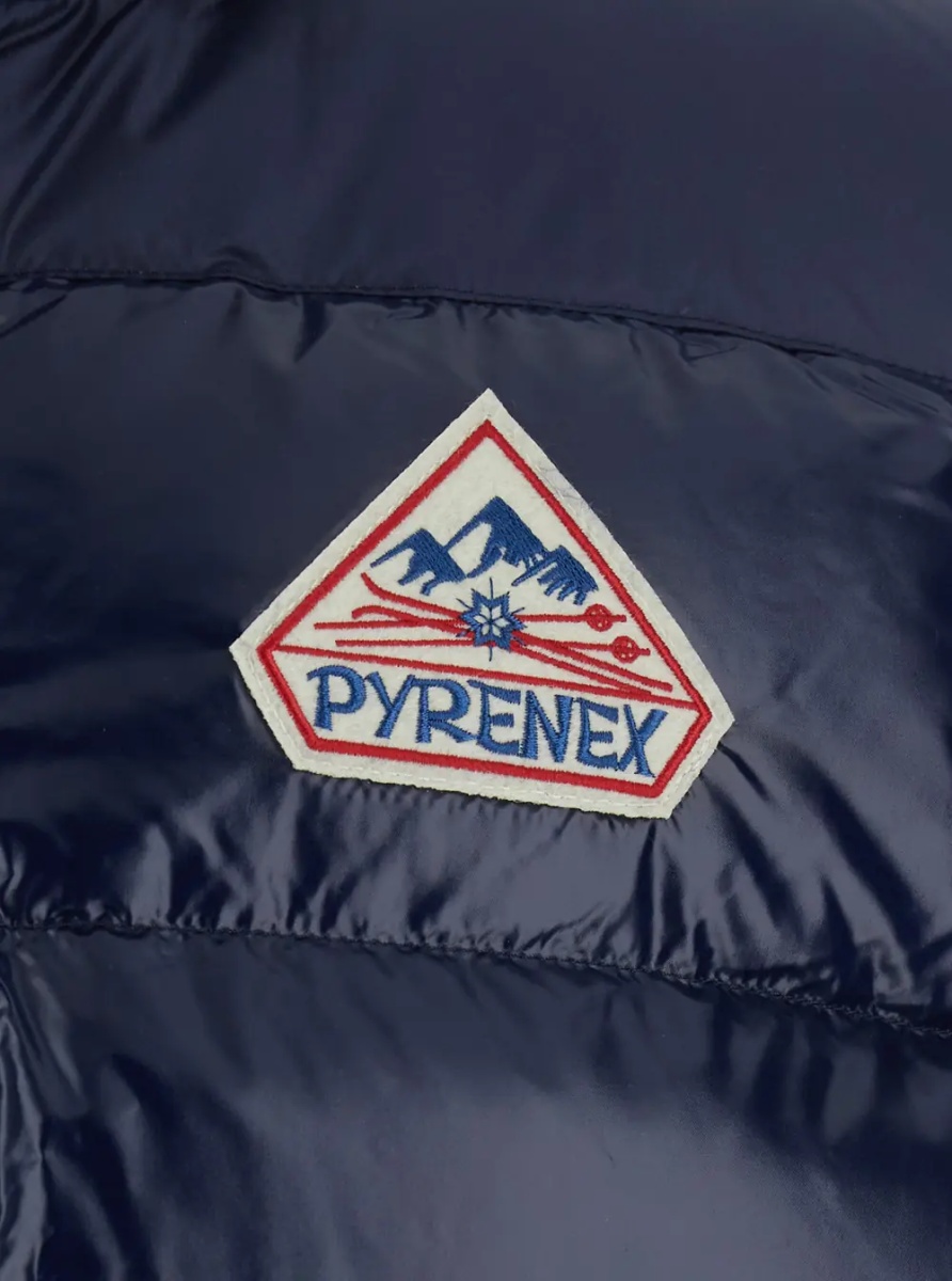 Geaca de Iarna Blue Sleeveless down jacket with high neck and logo patch on the front in Tech Fabric unisex - Img 3