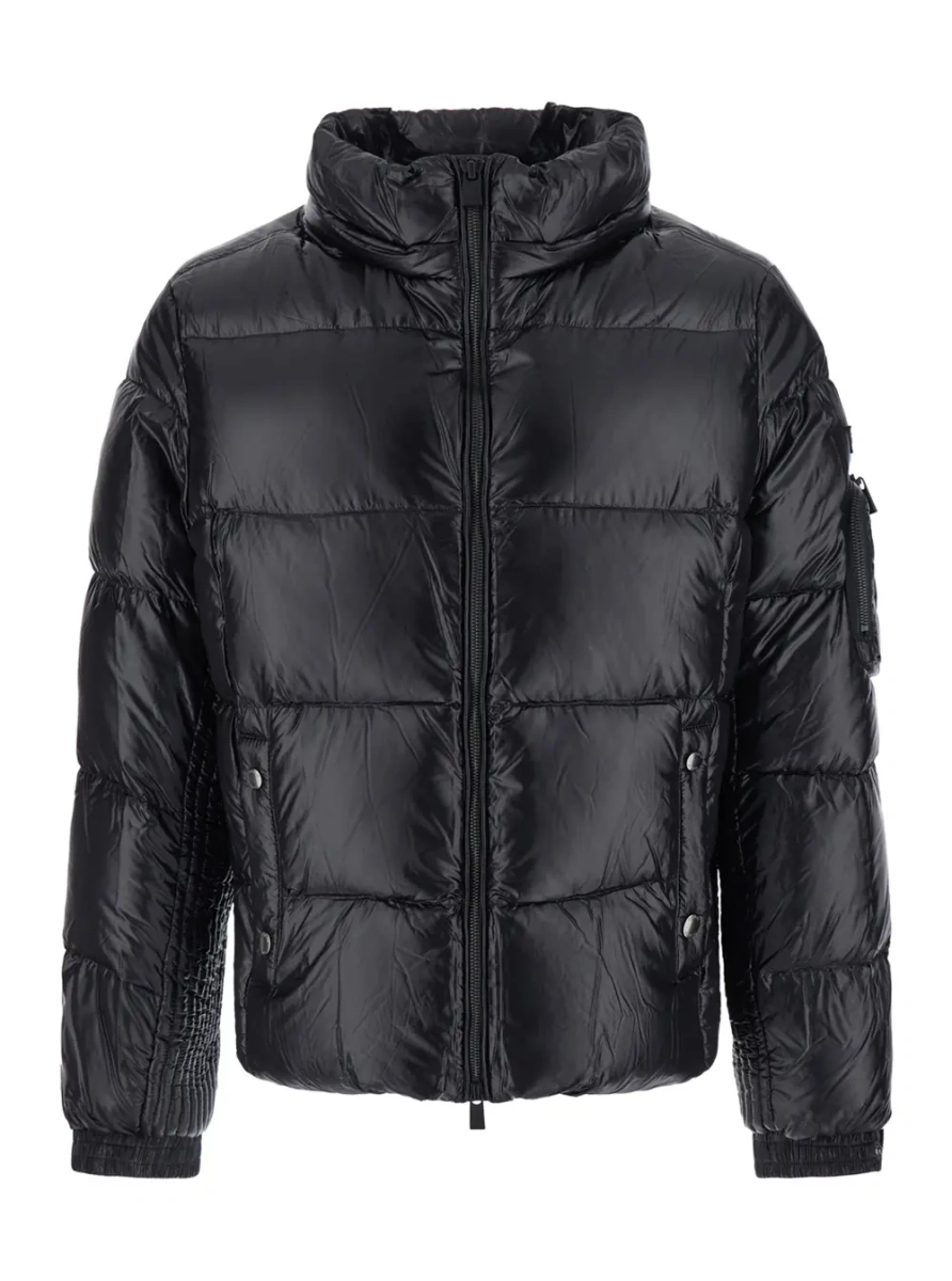 Geaca de Iarna Down jacket BELBO with high collar and long sleeves in Tech Fabric black for men - Img 4