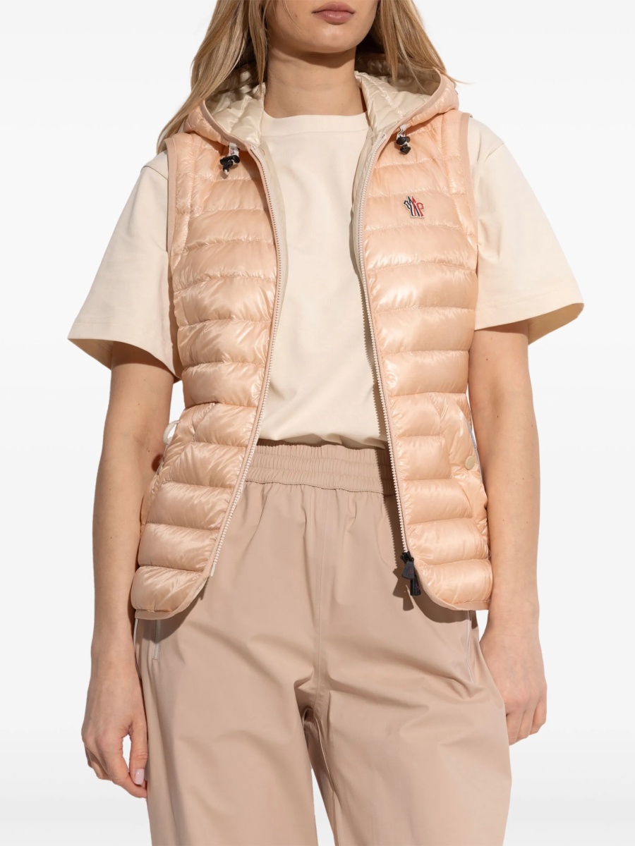 Geaca de iarna Moncler Grenoble roz din poliamida - Img 5