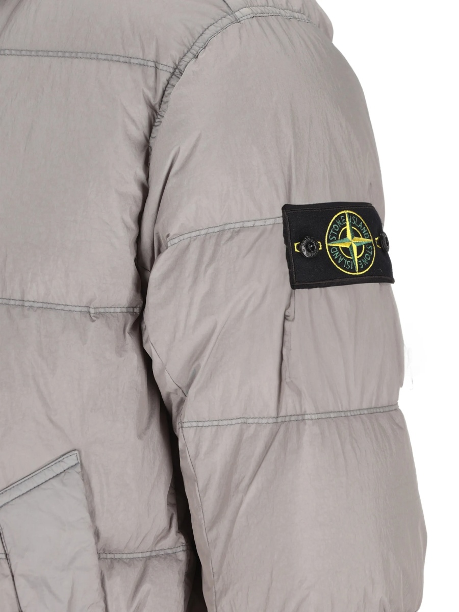 Geaca de iarna Stone Island gri din poliamida - Img 3