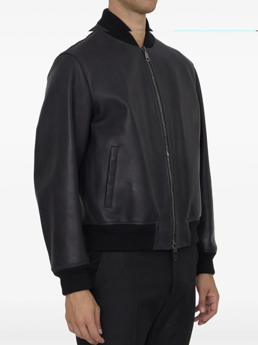 Geaca de piele Dolce &amp; Gabbana neagra - Img 4