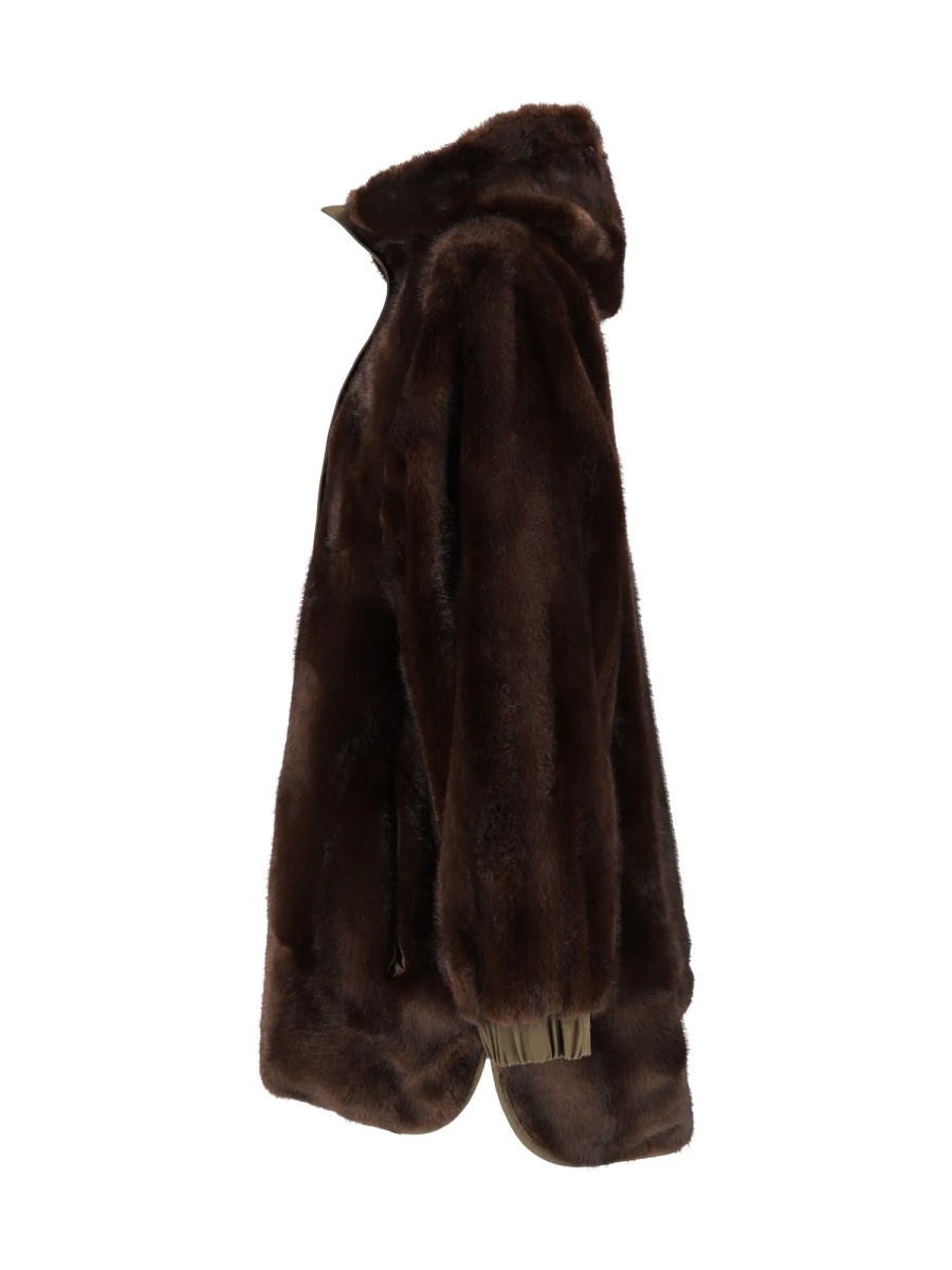 Geaca de Piele WOMAN FABRIC &amp; FAKE FUR JACKET - Img 5