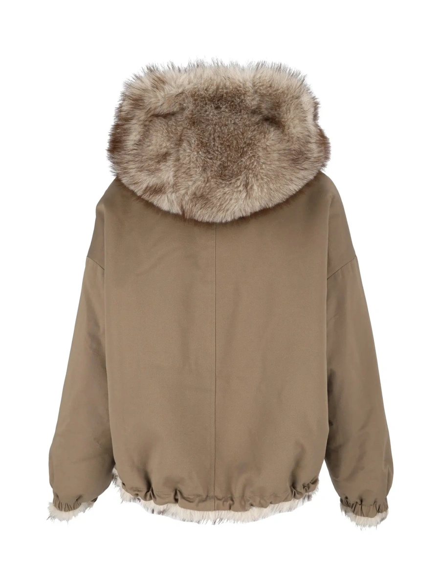 Geaca de Piele WOMAN FABRIC &amp; FAKE FUR JACKET - Img 3