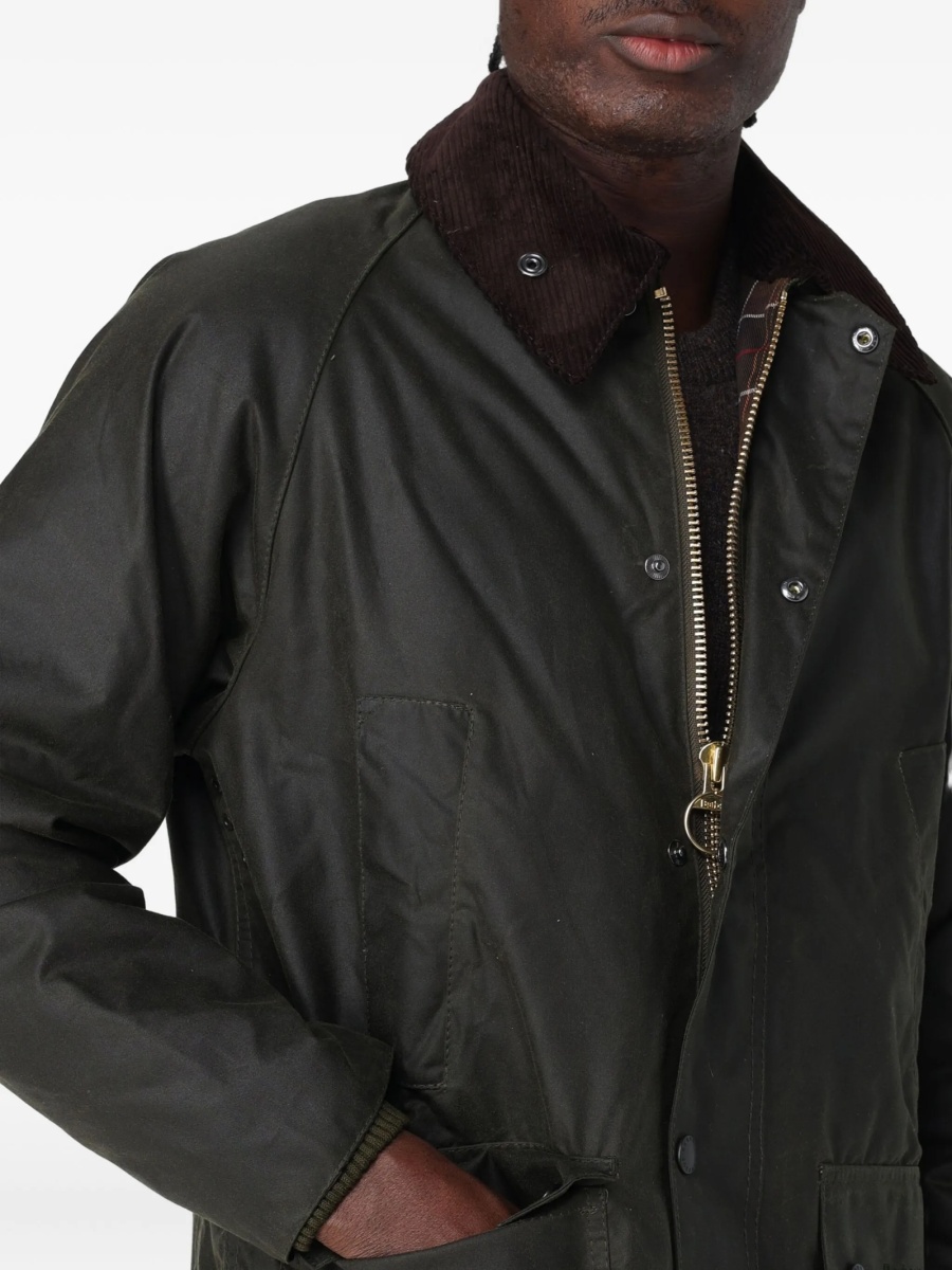 Geaca de ploaie Barbour verde din bumbac - Img 4