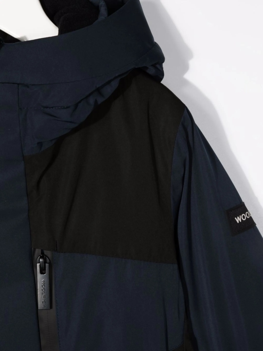 Geaca de ploaie Woolrich albastra din polyester - Img 3