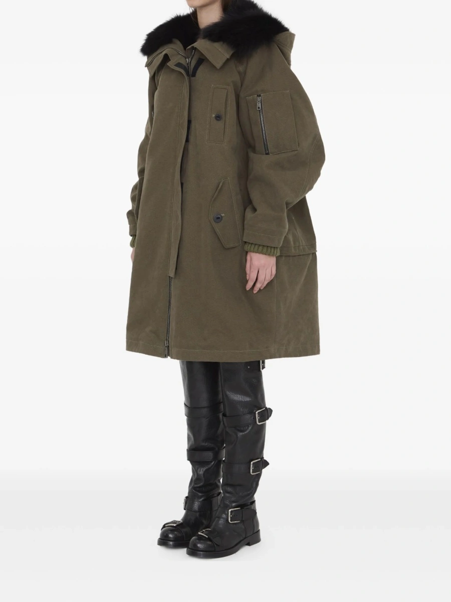 Geaca Oversize Dolce &amp; Gabbana verde din bumbac - Img 2