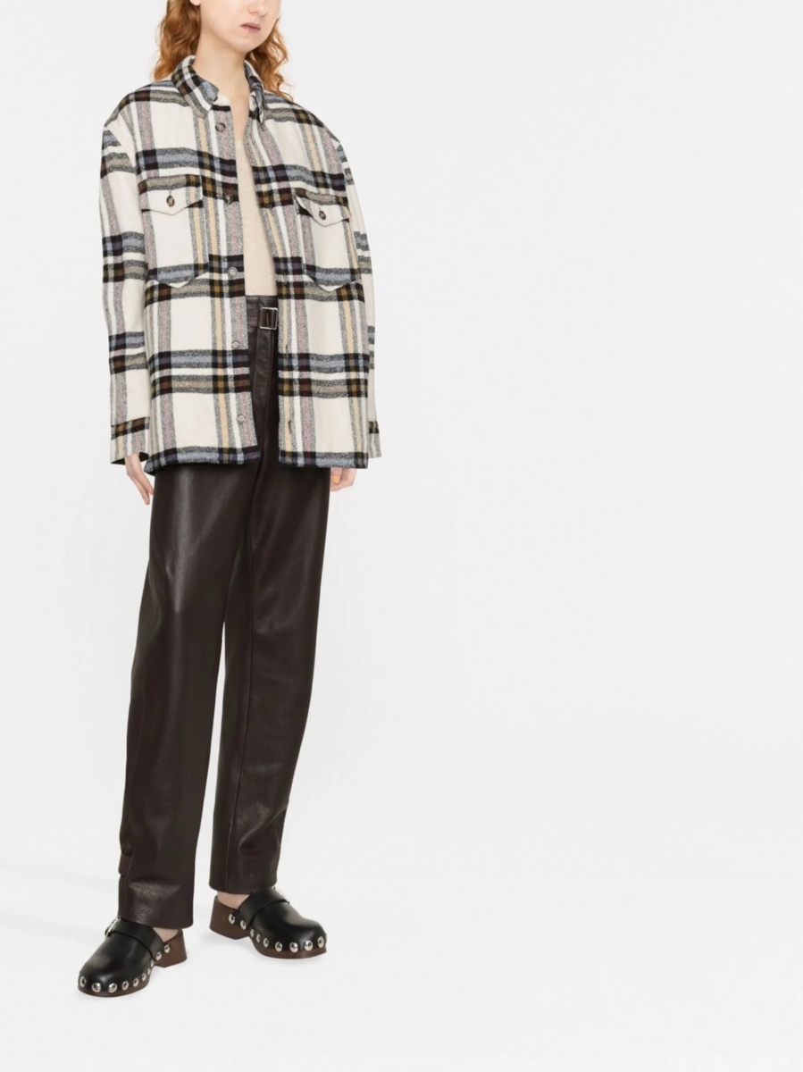Geaca Oversize ISABEL MARANT ETOILE alba din acrilic si poliamida - Img 2