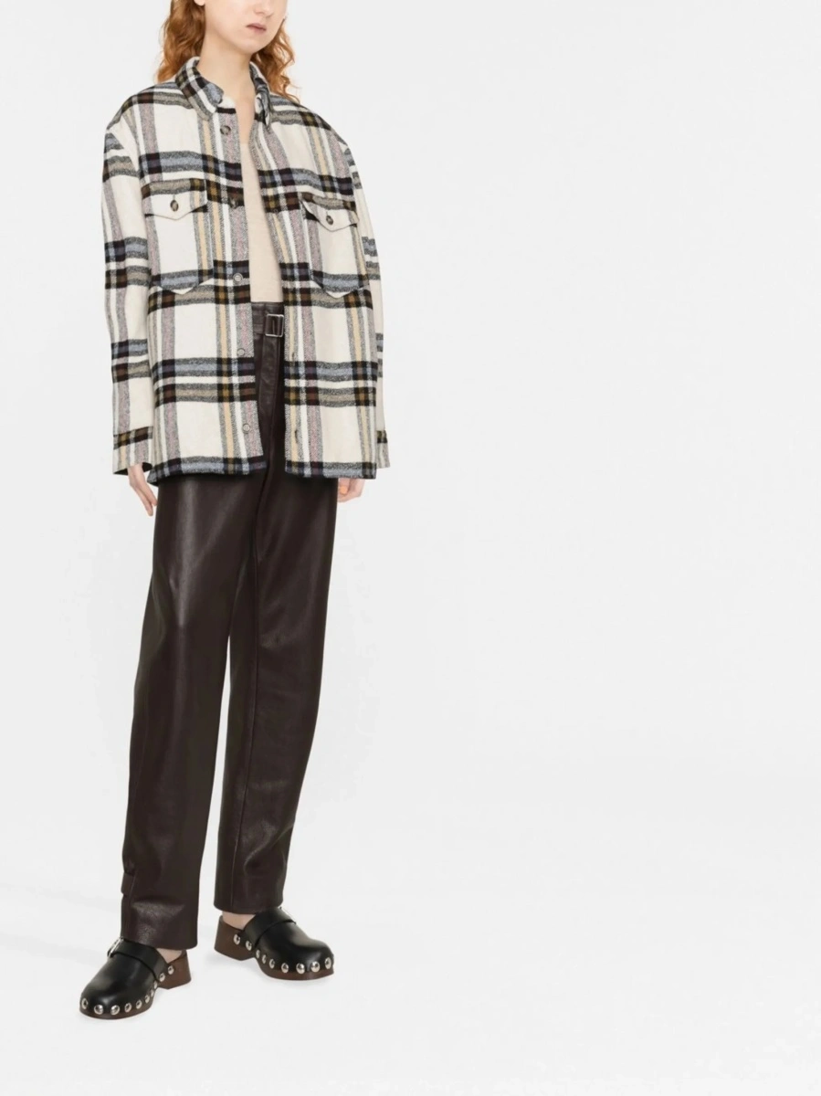 Geaca Oversize ISABEL MARANT ETOILE alba din acrilic si poliamida - Img 2
