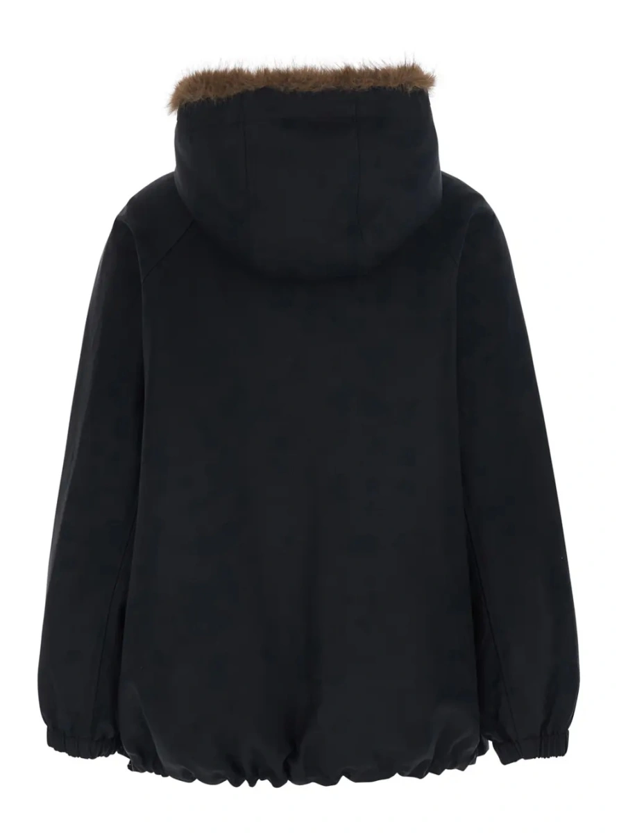 Geaca parka VALENTINI 1972 neagra din bumbac - Img 2