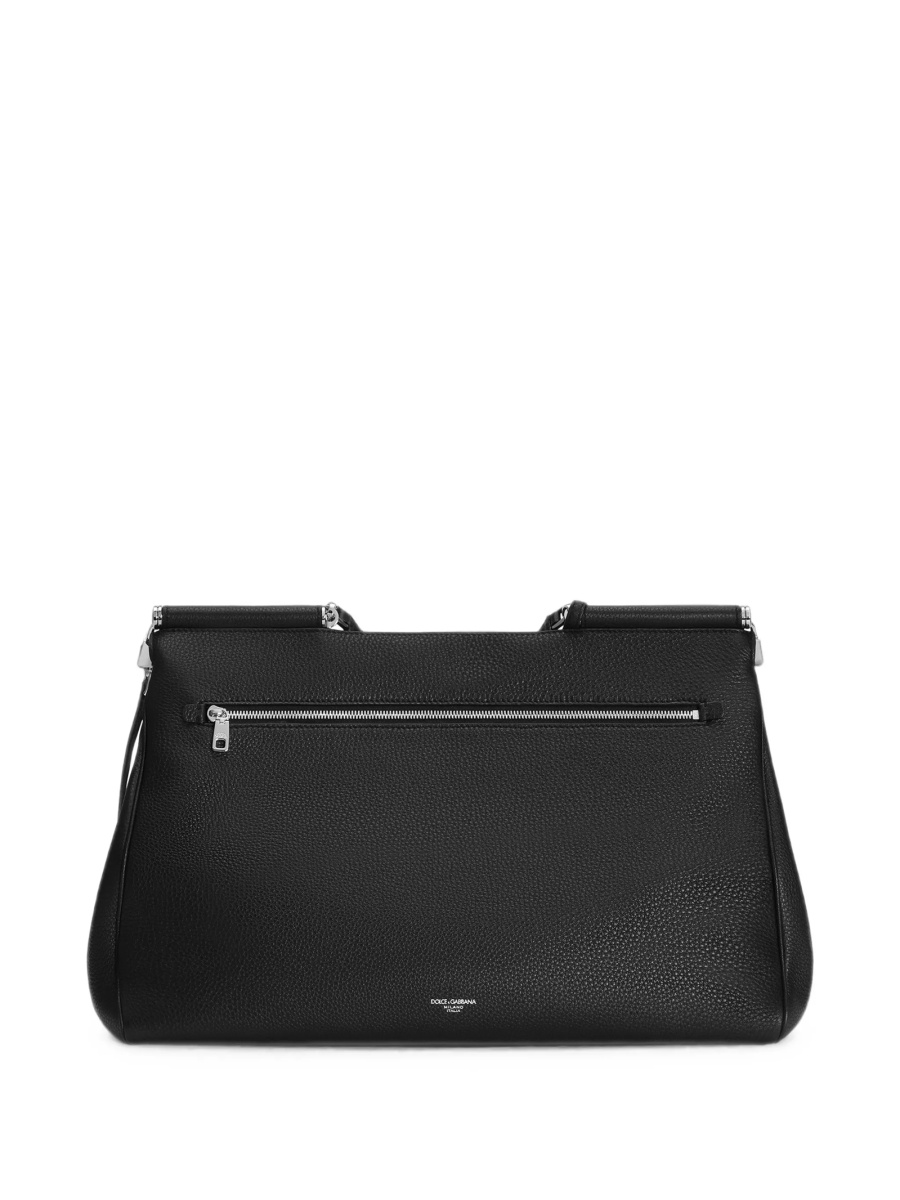 Geanta de laptop Dolce &amp; Gabbana neagra din pvc si piele - Img 2