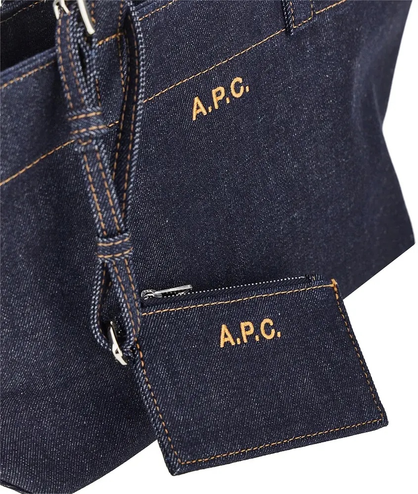 Geanta de mana A.P.C. Denim small 'Le Drummer Toile' bag - Img 4
