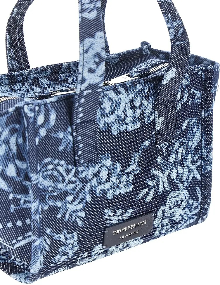 Geanta de mana Bandana printed canvas small shopping bag - Img 4