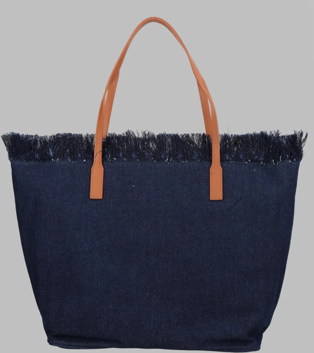 Geanta de mana Borsa "City" In Denim Con Frange - Img 2
