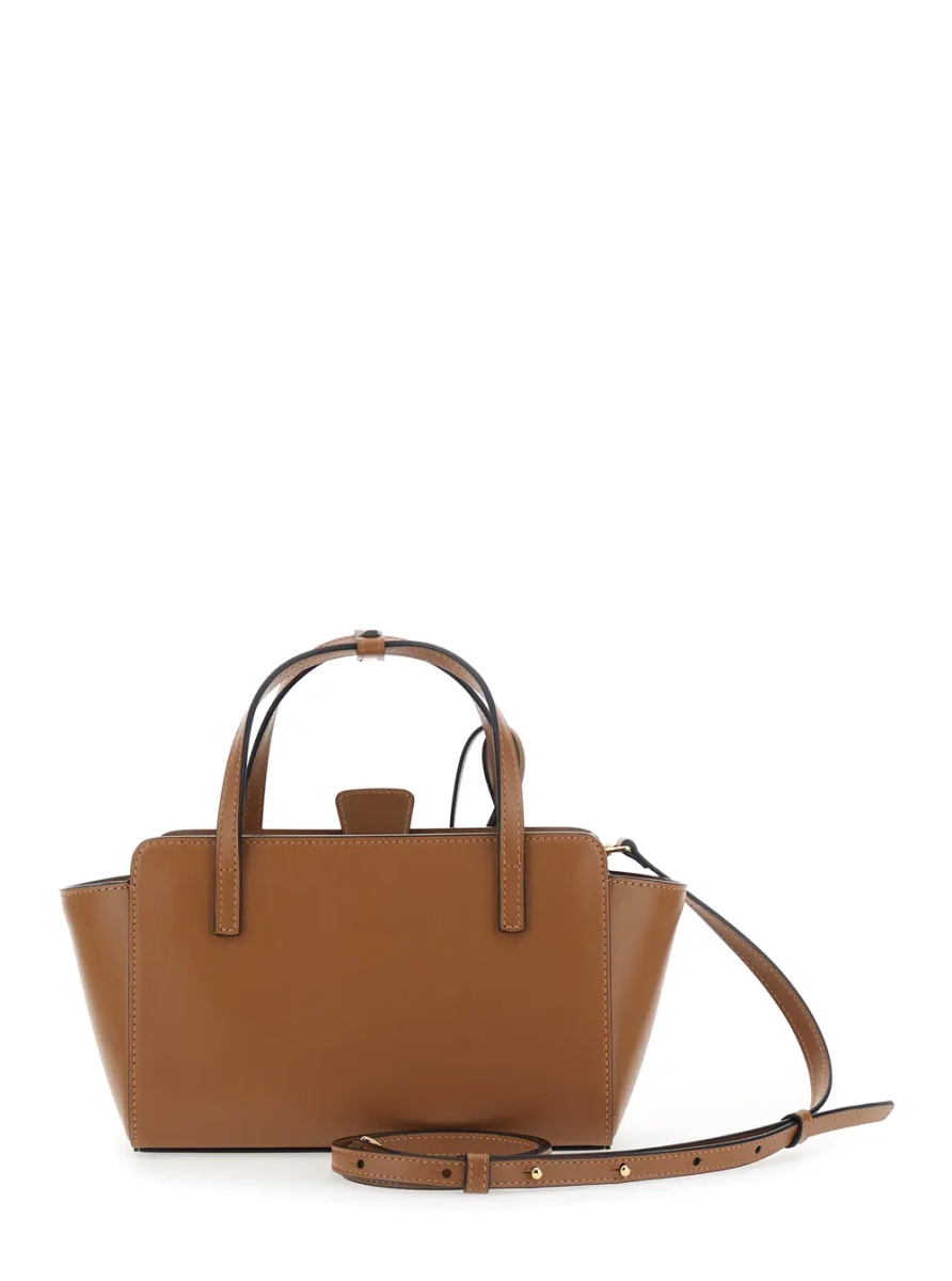 Geanta de mana Brown Small Handbag with Adjustable Shoulder Strap and Front Pocket in Leather for Women - Img 2