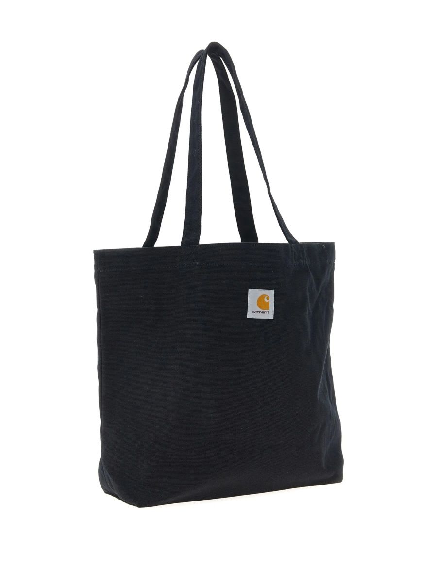 Geanta de mana Carhartt neagra din bumbac - Img 2