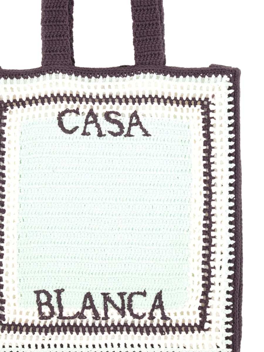 Geanta de mana Casablanca alba din bumbac - Img 2
