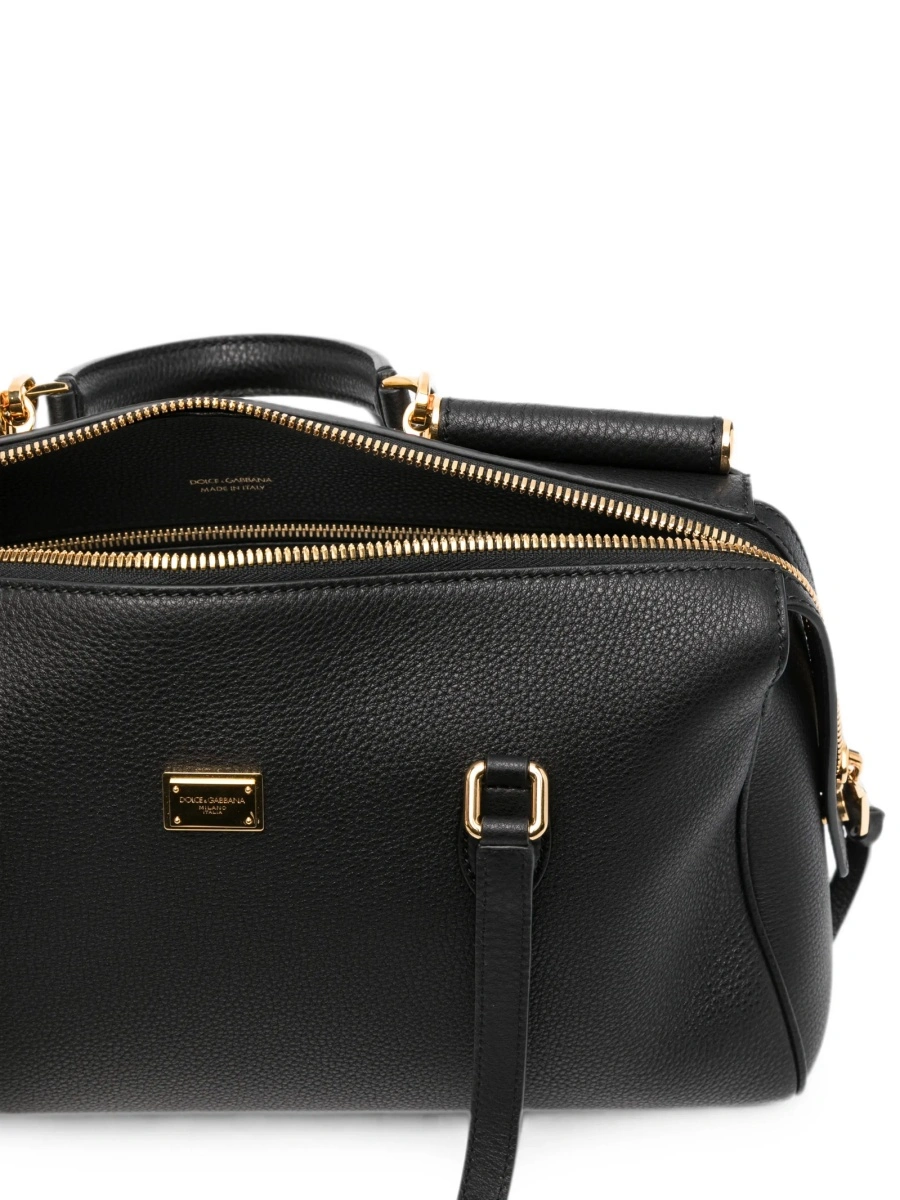 Geanta de mana Dolce &amp; Gabbana neagra din piele si pvc - Img 5