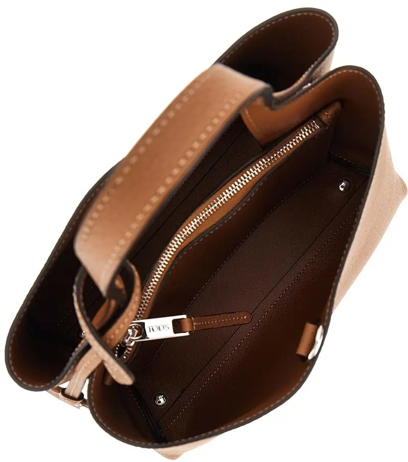 Geanta de mana Grained leather micro shopping bag - Img 3