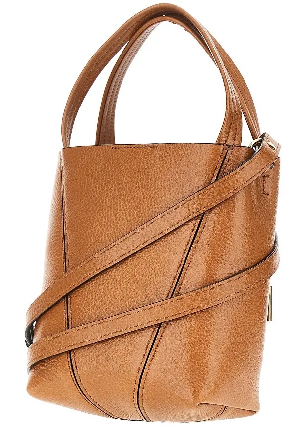 Geanta de mana Grained leather small 'Spin' bag - Img 2