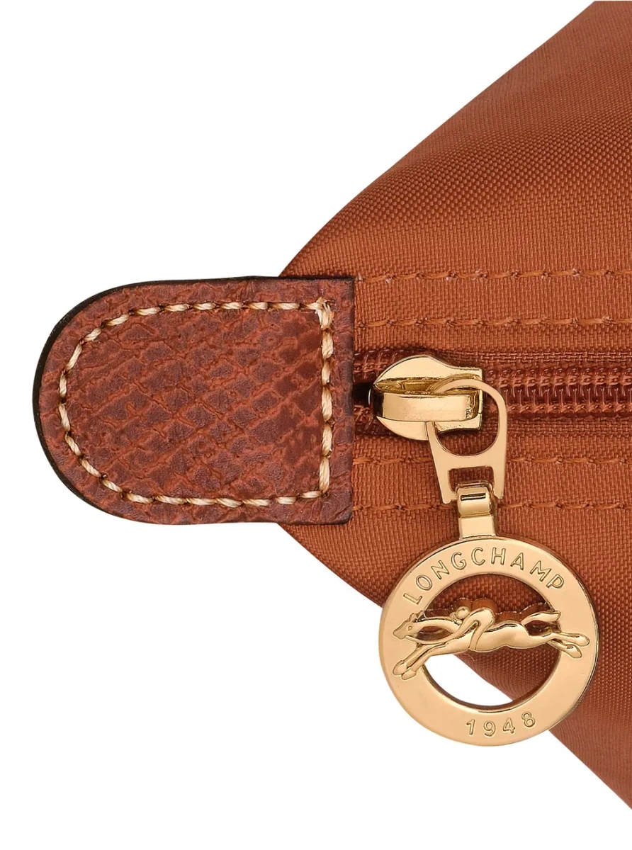 Geanta de mana Handbag 'Le Pilage Original' Medium with Two Top Handles and Logo Printed on the Front in Brown Canvas for Women - Img 4