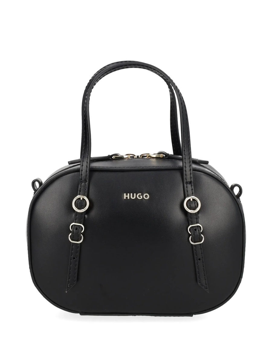 Geanta de mana Hugo Boss neagra din poliuretan si poliester reciclat - Img 2