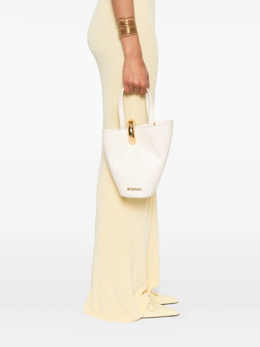Geanta de mana JACQUEMUS Bambola neutra din piele - Img 2
