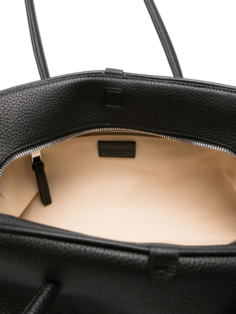 Geanta de mana JACQUEMUS neagra din piele - Img 5