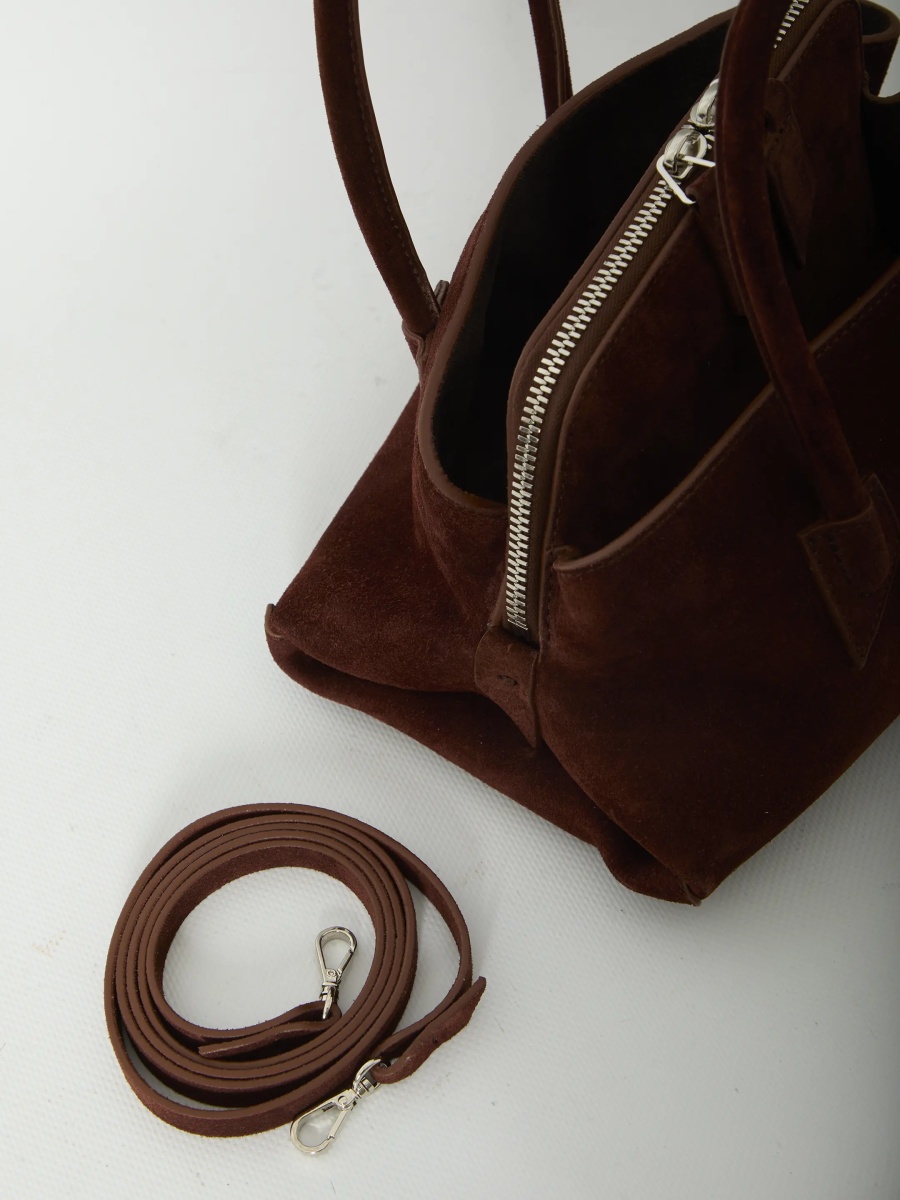 Geanta de mana La Passeggiata Top Handle Light Choco Bag Mini - Img 4
