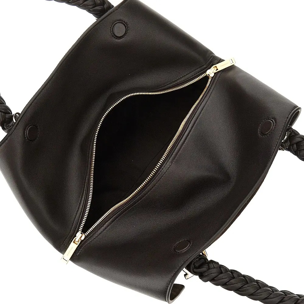 Geanta de mana Leather hand bag with logo - Img 3