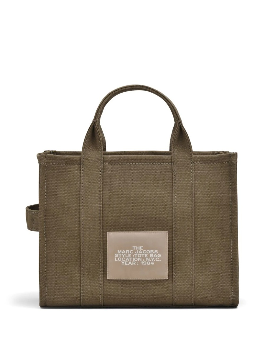 Geanta de mana Marc Jacobs verde din material textil - Img 4