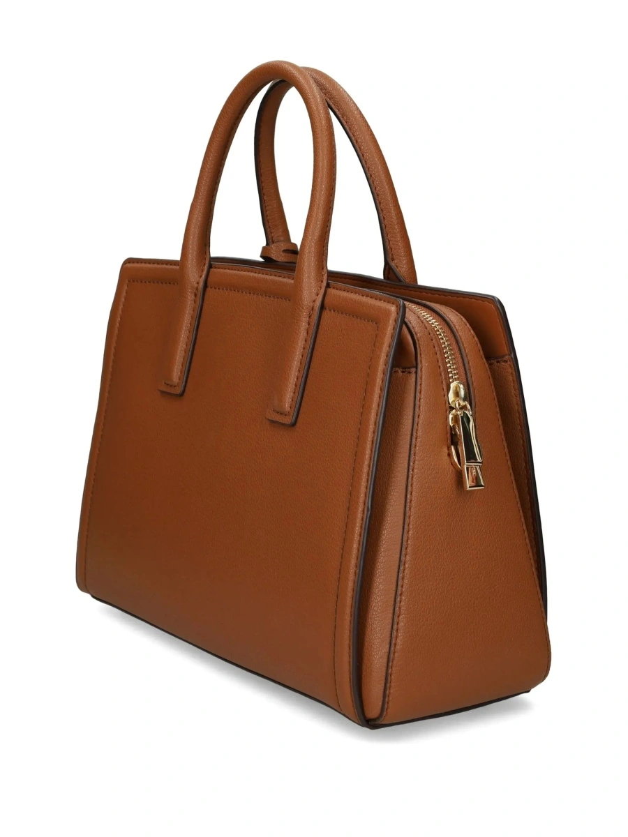 Geanta de mana Michael Kors maro din piele 'Logo' - Img 5