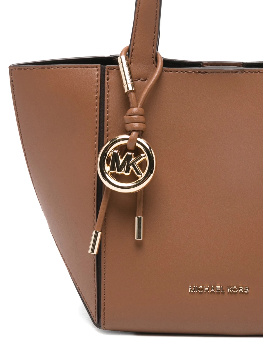 Geanta de mana Michael Kors maro din piele - Img 4