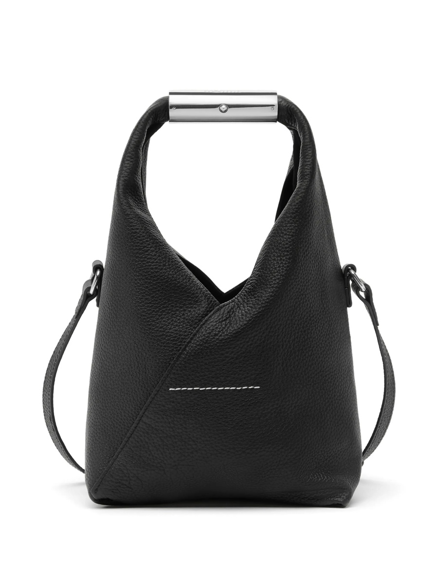 Geanta de mana MM6 Maison Margiela neagra din zamak si piele - Img 2
