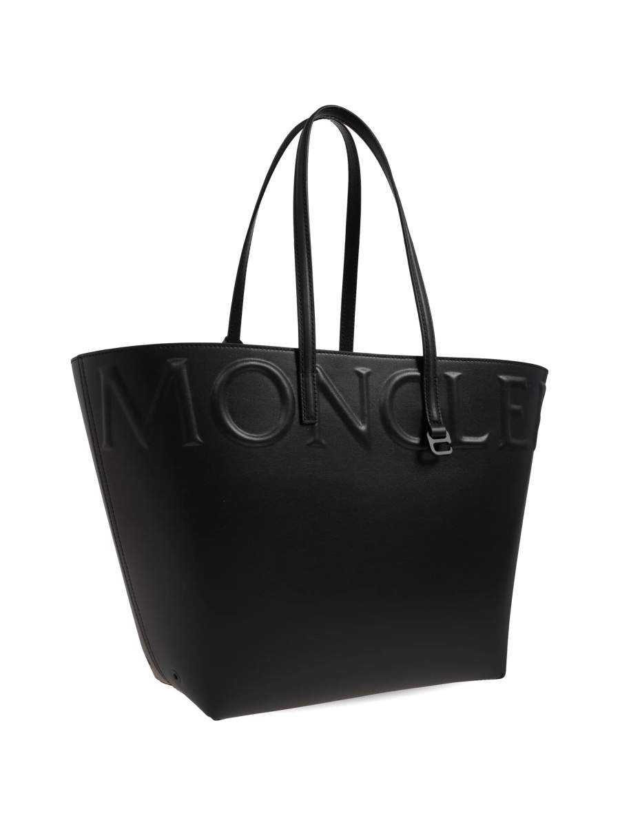 Geanta de mana Moncler neagra din piele - Img 4