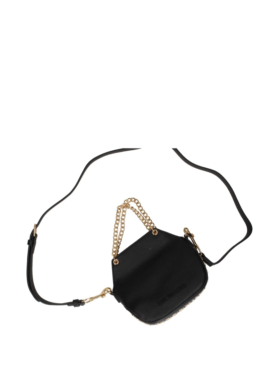 Geanta de mana Moschino neagra din poliuretan - Img 4