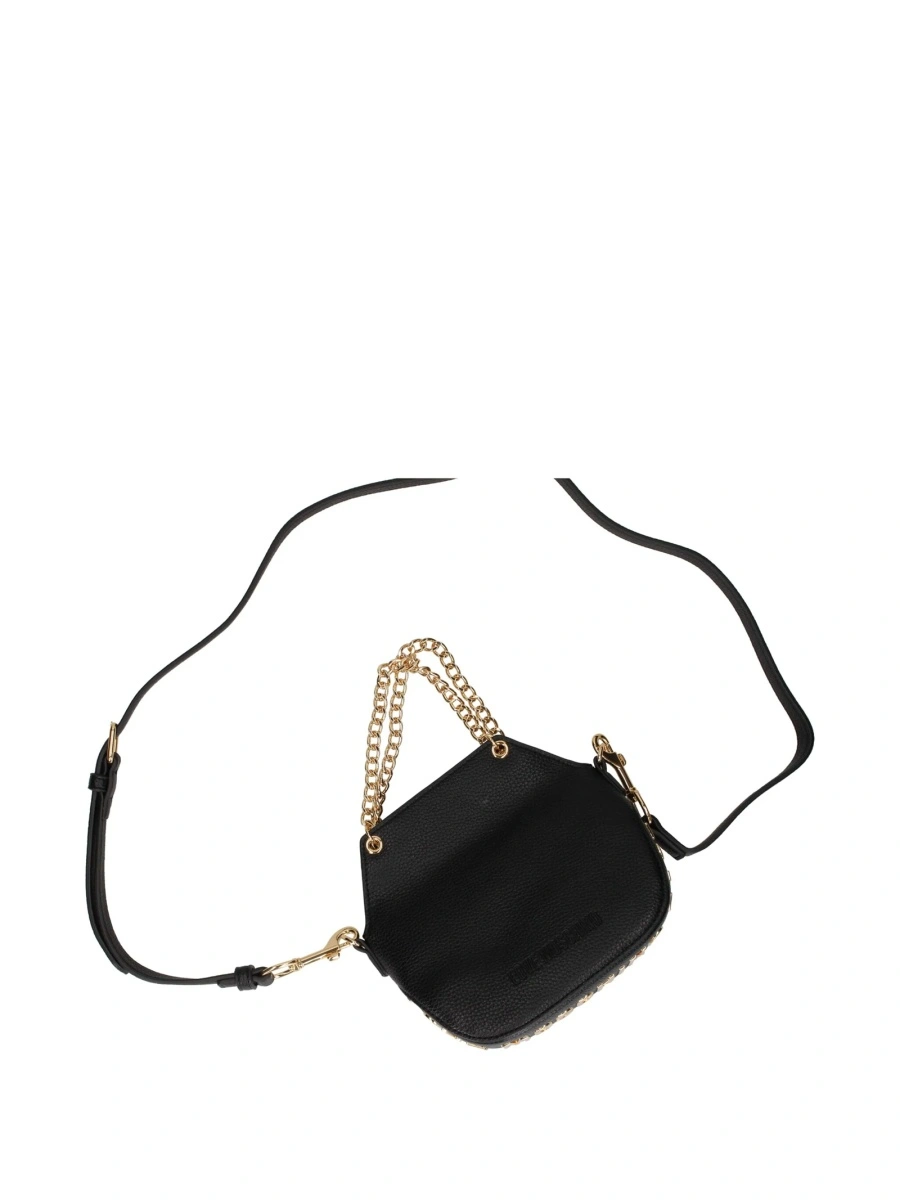 Geanta de mana Moschino neagra din poliuretan - Img 4
