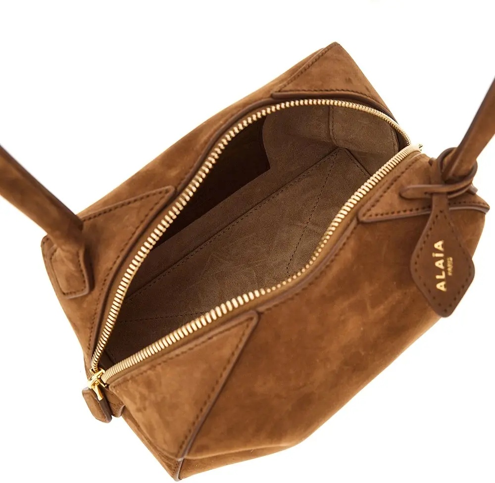 Geanta de mana Nubuck leather small 'Le Bouledogue' bag - Img 3