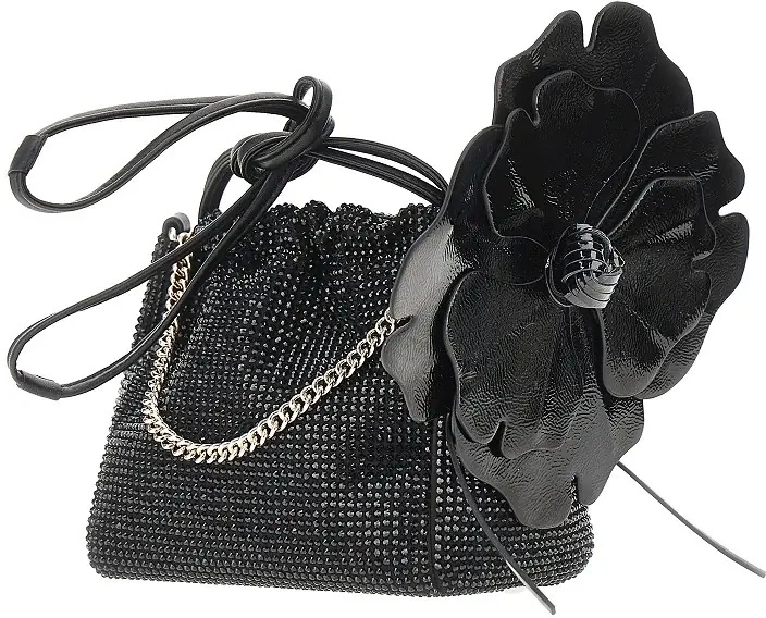 Geanta de mana Pinko neagra din strass - Img 2