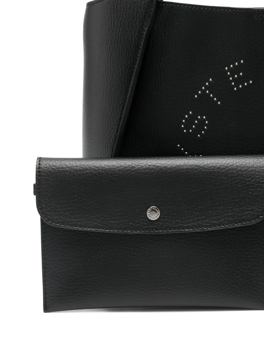 Geanta de mana Stella McCartney neagra din poliamida si poliuretan - Img 4