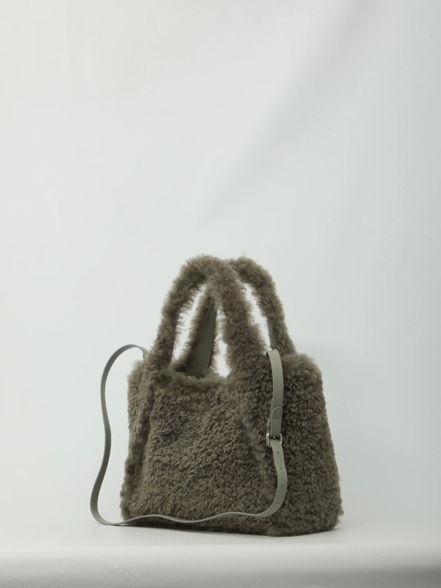 Geanta de mana Teddy-Effect Logo Tote Bag - Img 2