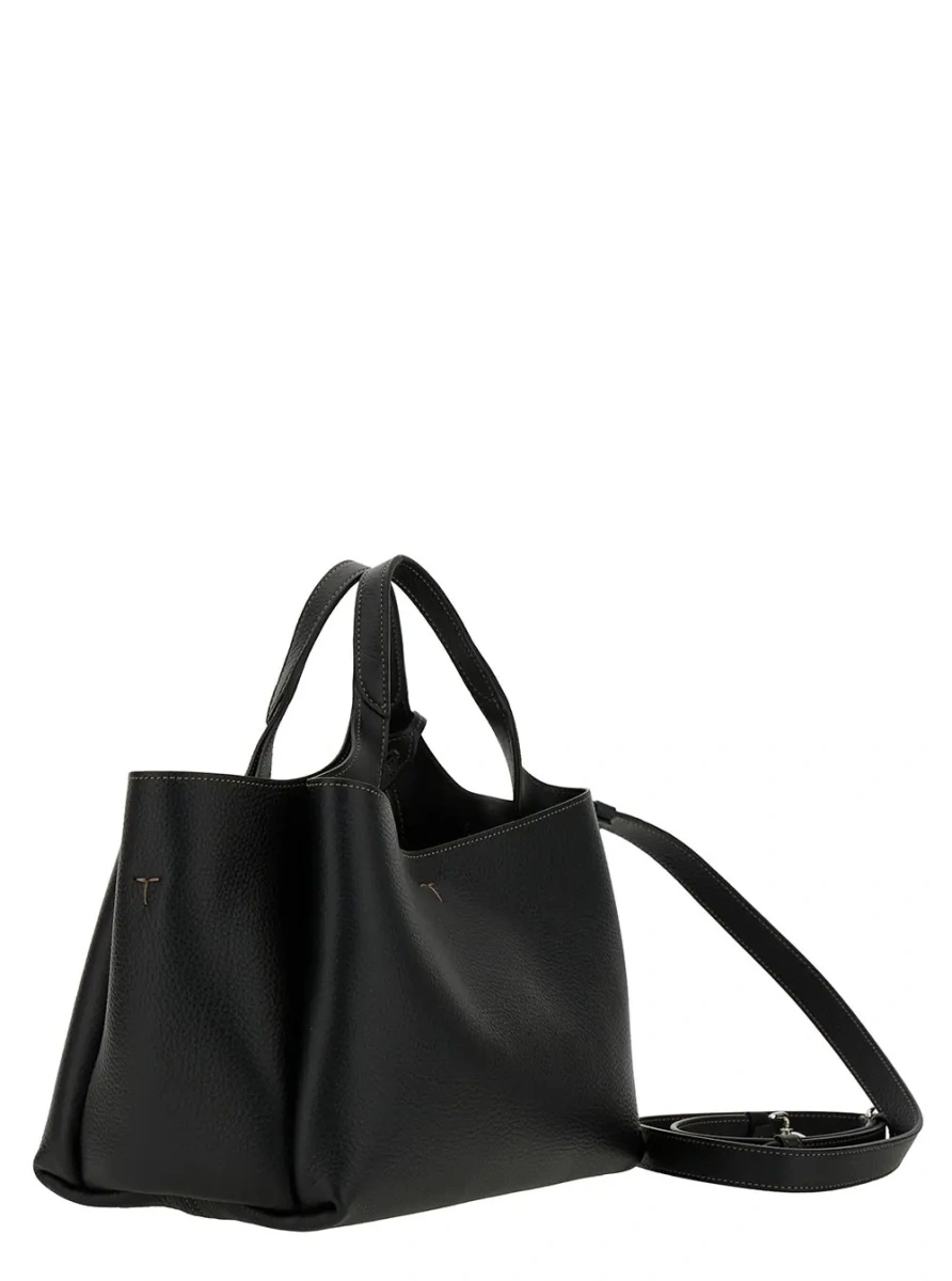 Geanta de mana TOD'S 'T Timeless' neagra din piele - Img 3
