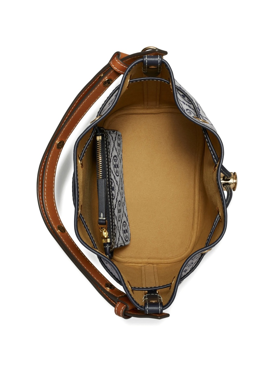 Geanta de mana Tory Burch albastra din bumbac si polyester - Img 3
