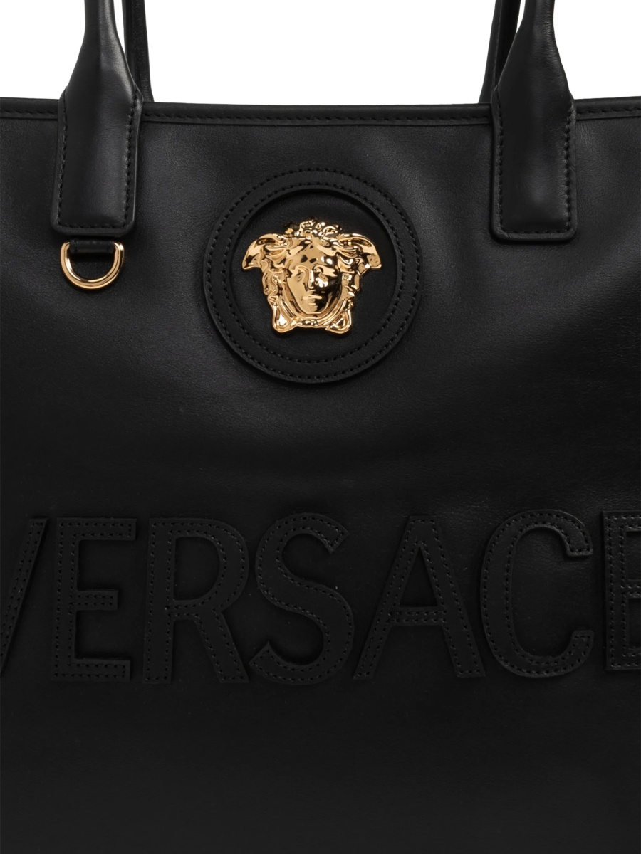Geanta de mana Versace neagra din piele - Img 4