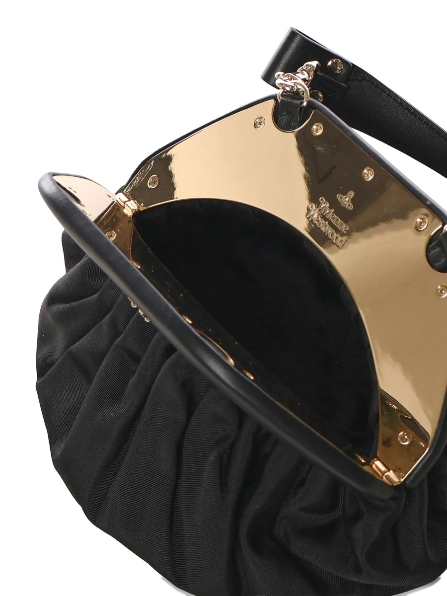 Geanta de mana Vivienne Westwood neagra din piele 'Brooke' - Img 6