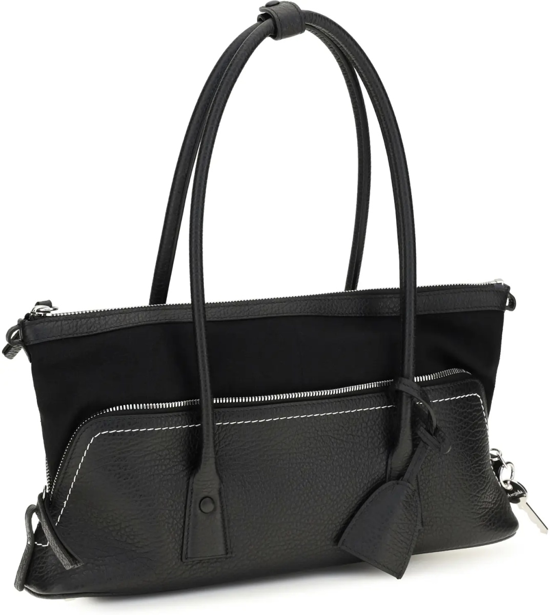 Geanta de umar 5AC Shoulder Bag in leather with logo - Img 3