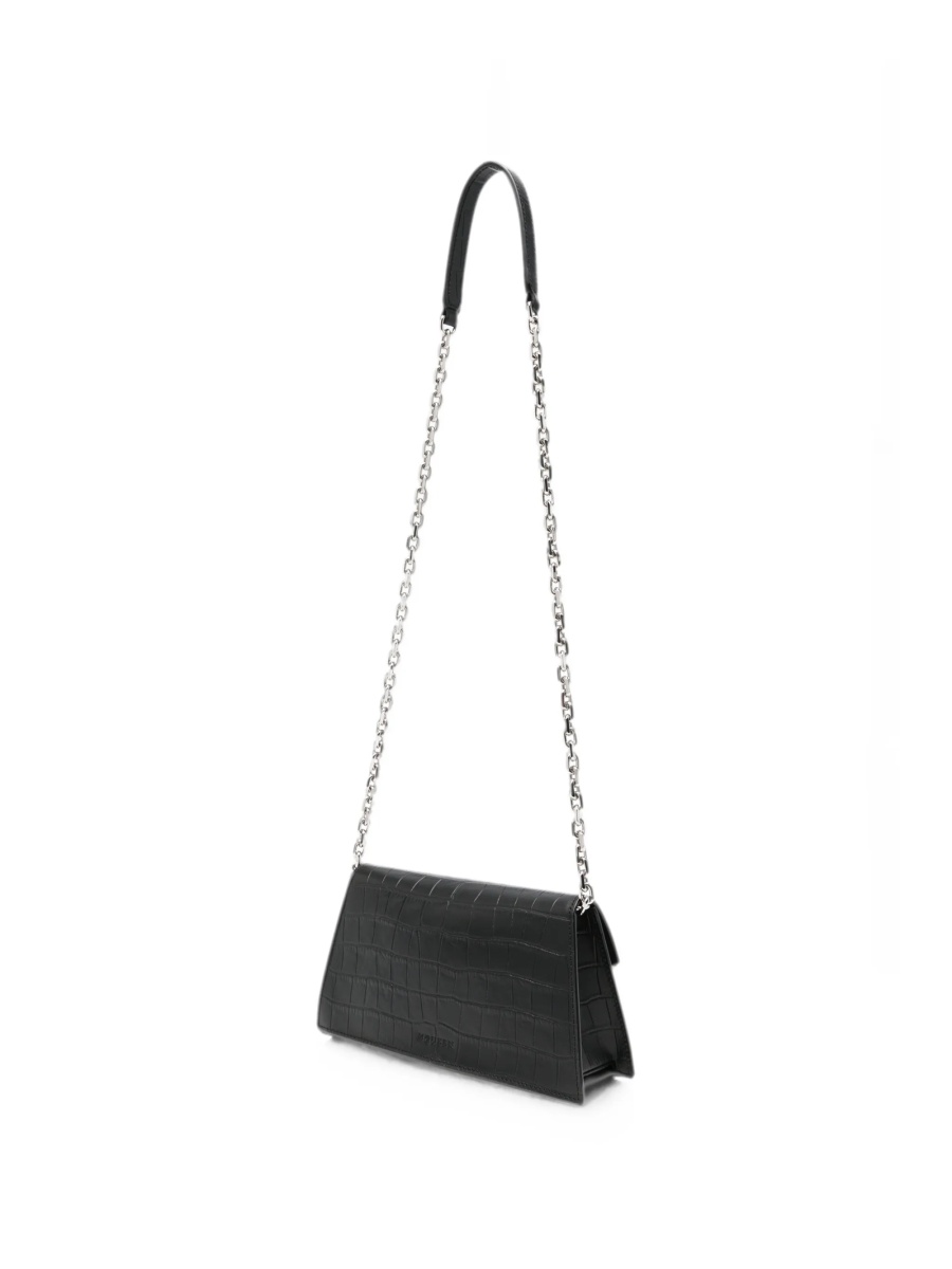 Geanta de umar Alexander McQueen neagra din piele - Img 3