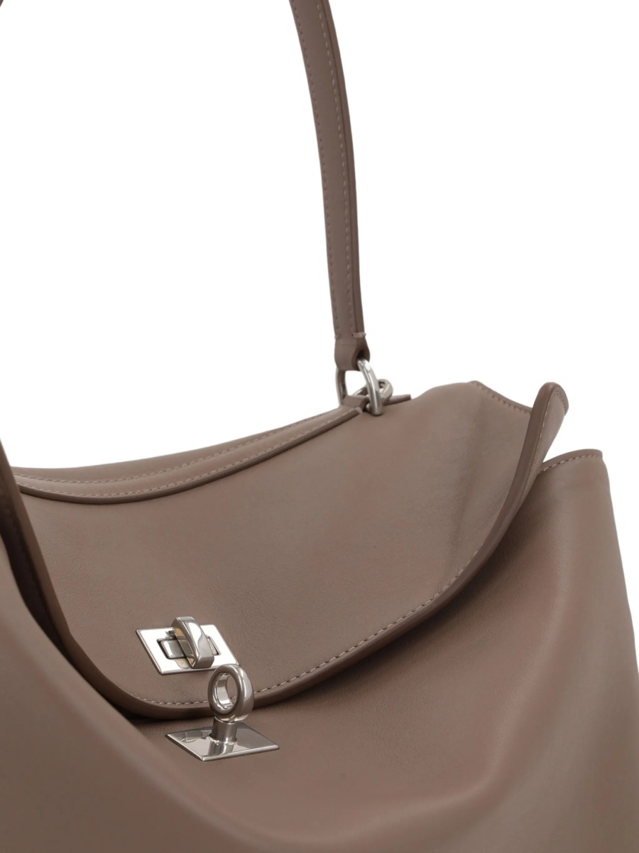 Geanta de umar Balenciaga maro din piele - Img 4