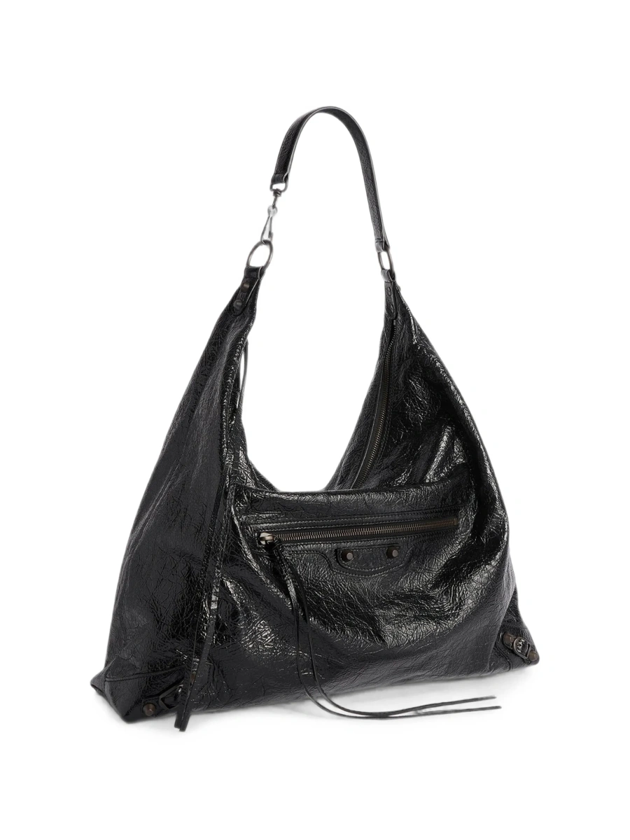 Geanta de umar Balenciaga neagra din piele - Img 3