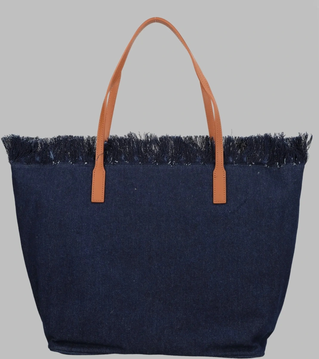 Geanta de umar Borsa "City" In Denim Con Frange - Img 2
