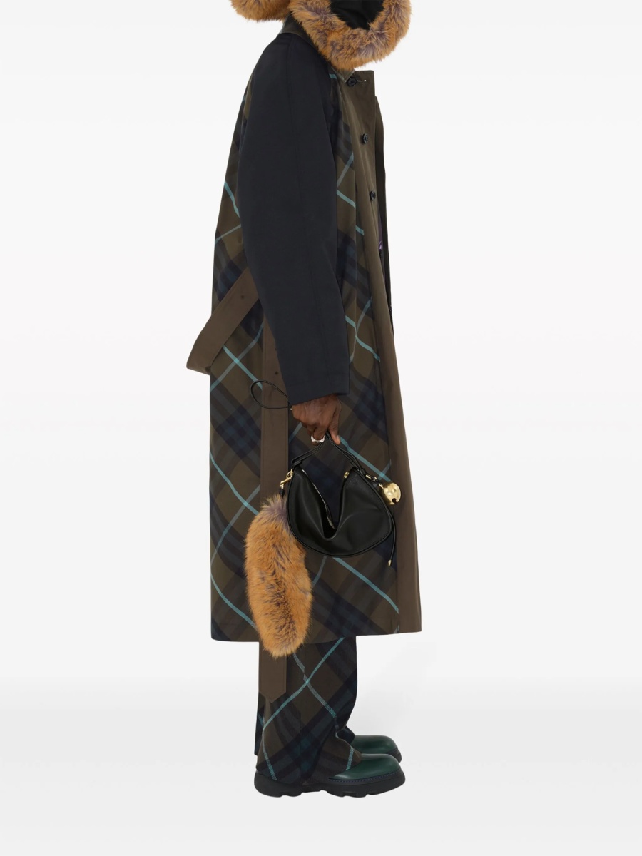 Geanta de umar Burberry neagra din piele - Img 2